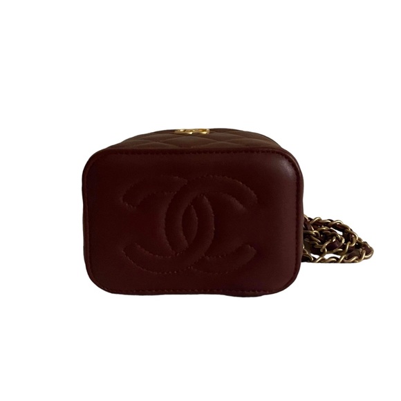 ~ Chanel Claret Red Mini Box Bag~ - Picture 4 of 5